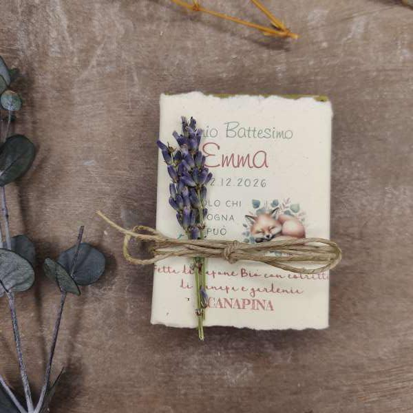 bomboniere saponi battesimo bimba ecofattoart